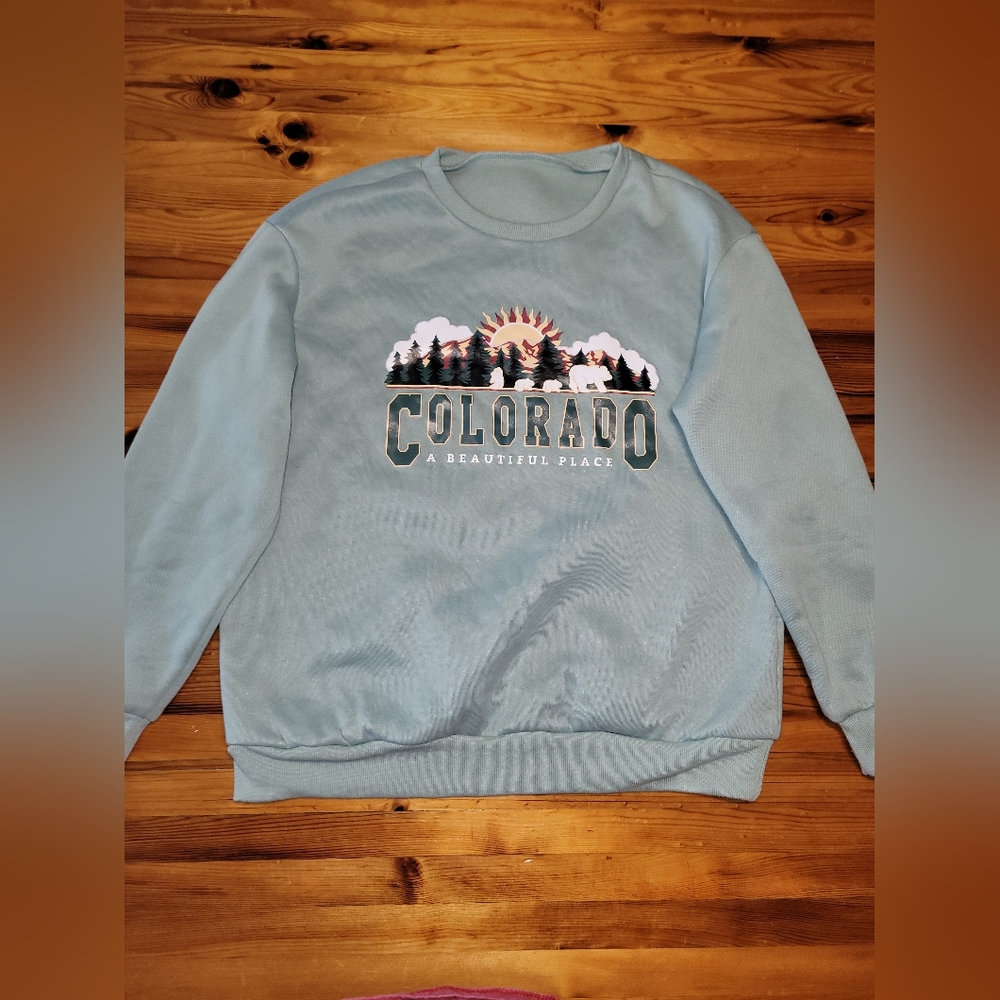 SHEIN Green Crew Neck Sweater Casual Comfort